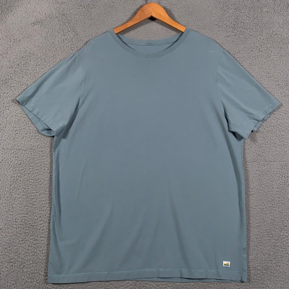 Vuori Tuvalu Tee T-Shirt Men's 3XL Blue Grey Short Sleeve Crew Tech Performance